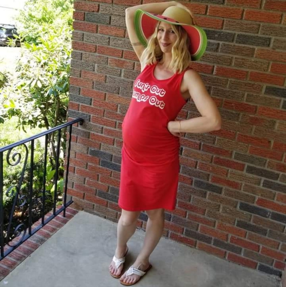 Maternity dress red size small